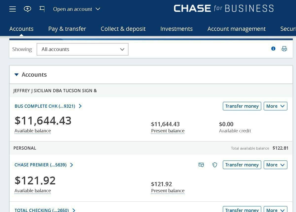 Chase bank log