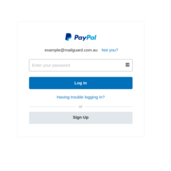 paypal spamming page